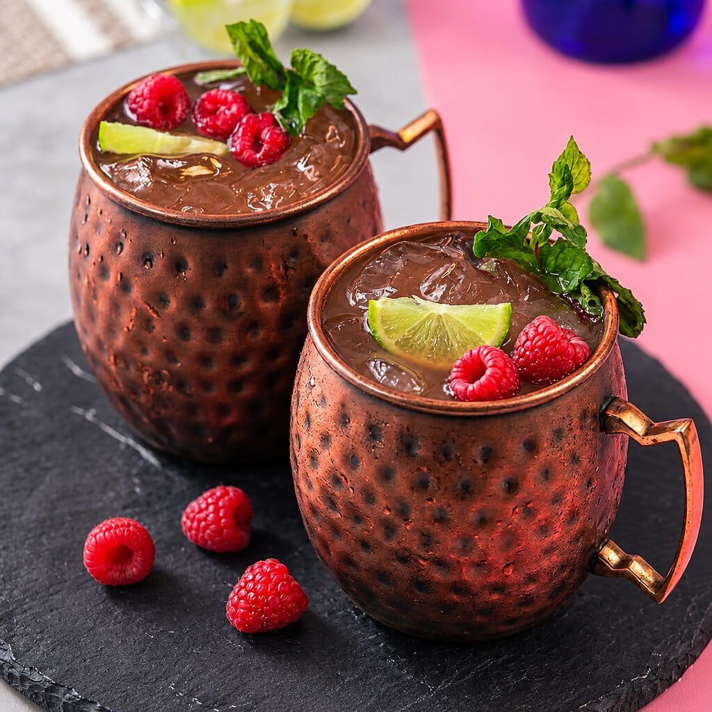 Raspberry Mule con Ginger Beer Mr Perkins