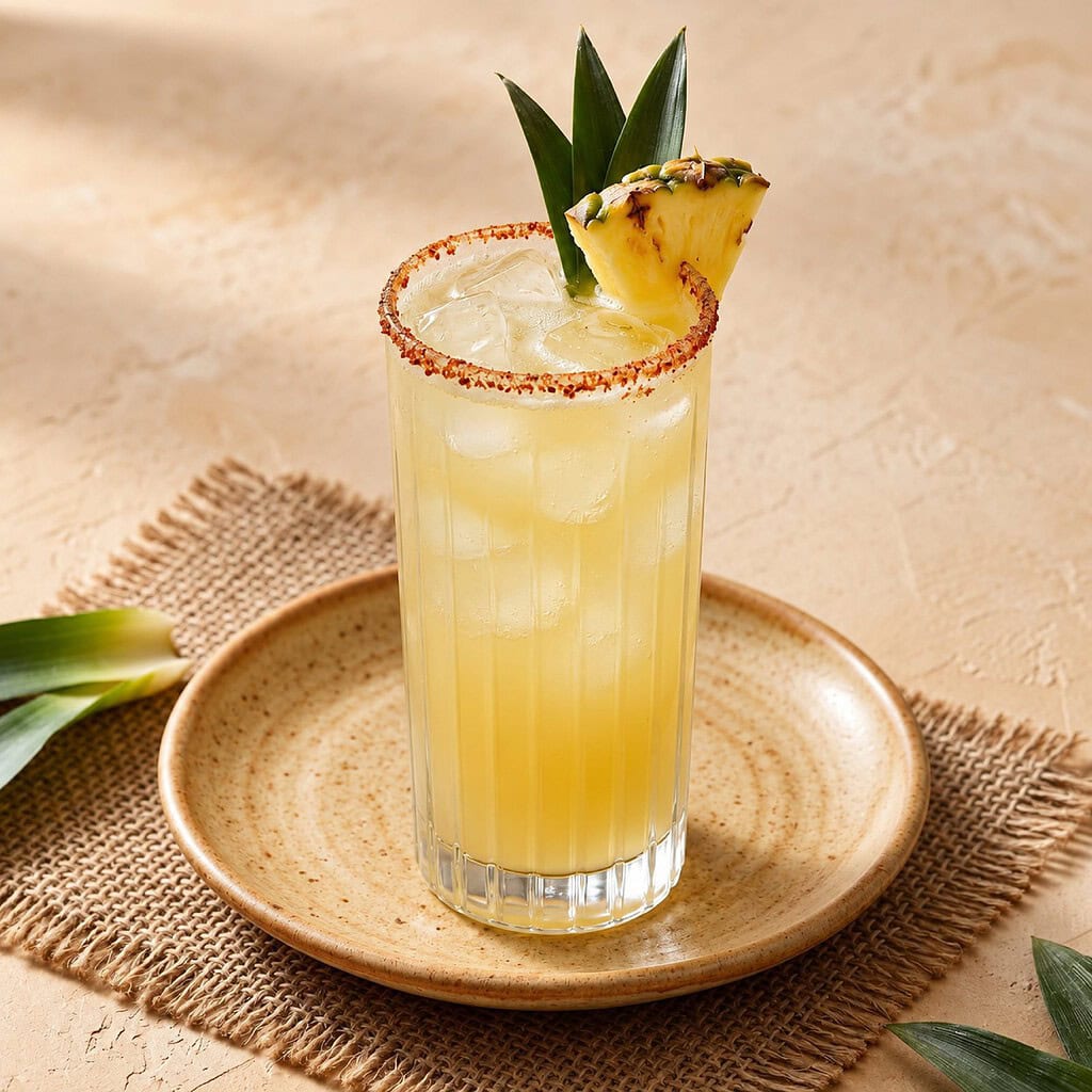 Tequila Piña con Pineapple Punch Mr Perkins