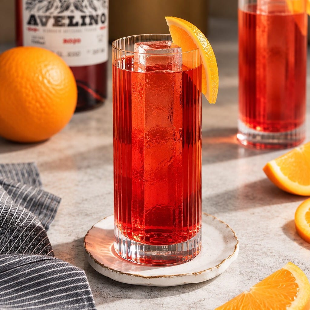 Negroni Sunset con Sunset Soda Mr Perkins